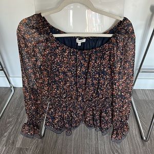 Max Studio Floral Smocked Off the Shoulder Top